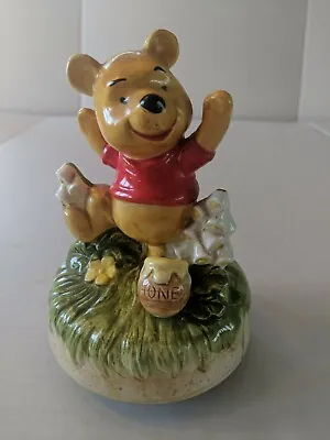 $24.95 • Buy Vintage Ceramic Winnie The Pooh Spinning Musical Box 6 