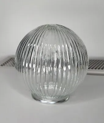 Clear Ribbed Glass Ball Ceiling Light Fan Replacement Globe • $10