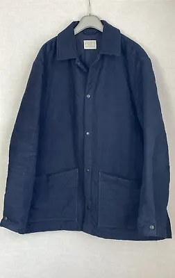 Hackett London Men's Blue Quilted Padded Jacket Luxury Cotton Size XXL/ 2XL • £39.99