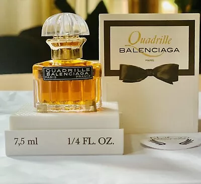 Vintage QUADRILLE Balenciaga .25oz/7.5ml EDT Perfume Paris. Open Box • $79