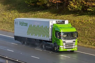 John Lewis Partnership (Waitrose) Scania  Truck Photo -High Res- Sent Via Email • £5