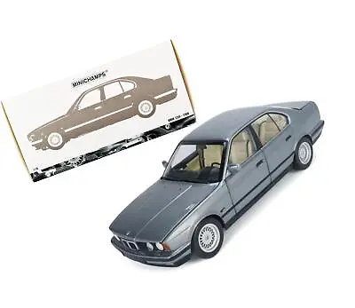 1988 BMW 535i (E34) Gray Metallic 1/18 Diecast Model Car By Minichamps • $224.52