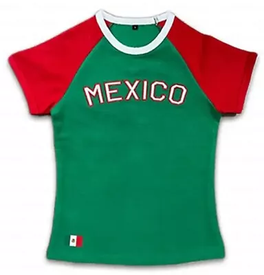 Mexico Mexican Top Slogan 90s Style T Shirt Clothing Fashion Crop Red Green Whit • $20.19