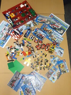 £29.99 • Buy LEGO SETS BUNDLE CITY MINIFIGURES Huge Collection Fire Police Sets & Instruction