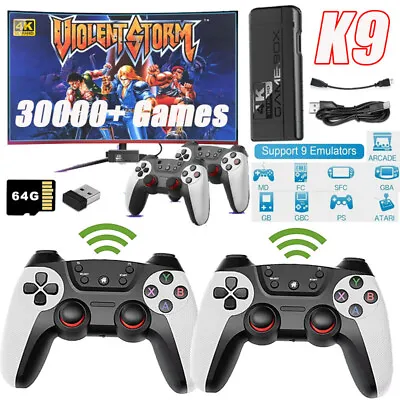 Wireless Retro Game Console 30000 Games Classic Emulator +Dual 2.4G Controllers • £34.95