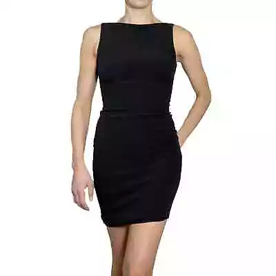 Gucci Black Sheath Mini Dress Scoop Back Vintage Silk Black Size 38 US 2 • $293.81