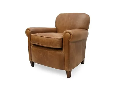  Leather Armchair Club Chair In Vintage Tan Leather  Sir Walter  • £795