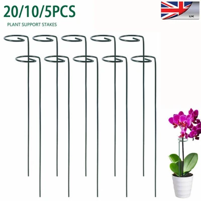 £6.55 • Buy 5/10/20Pcs Metal Plant Bow Stand Stake Strong Round Garden For Flower Support