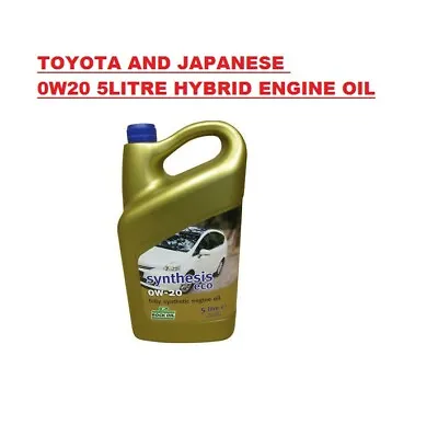 £42.99 • Buy 0w-20 0w20 Fully Synthetic 5L Engine Oil Japanese Toyota CHR C-HR 1.8 Hybrid  