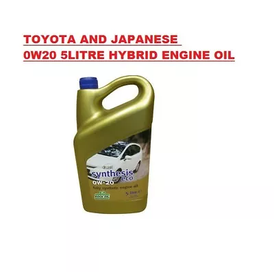 £42.99 • Buy 0w-20 0w20 Fully Synthetic 5L Engine Oil Japanese Toyota CHR C-HR 1.8 Hybrid  