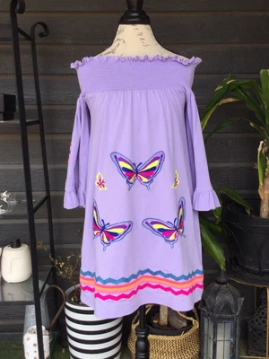 $16.99 • Buy VaVa By Joy Han Off The Shoulder Embroidered Dress/Tunic Top S