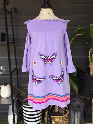 VaVa By Joy Han Off The Shoulder Embroidered Dress/Tunic Top S • $16.99