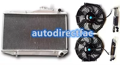 ALUMINUM RADIATOR+FAN For TOYOTA COROLLA AE86 4AGE GTS Manual 1983-1987 84 85 86 • $190