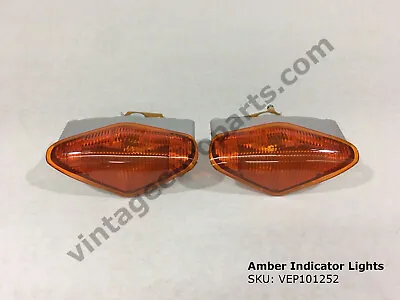 Amber 2x Indicator Lights Fit Mercedes 220SE 280SE 3.5 Coupe W111 W108 W109 W112 • $149