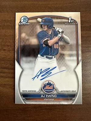 2023 Bowman Chrome Draft AJ Ewing 1st Prospect Auto Autograph #CDA-AE Mets • $0.99