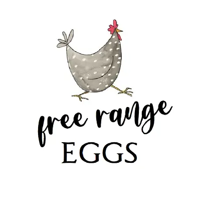 300x Round Free Range Chicken Hen Egg Box Sticky Labels Carton Stickers Decals • £5.49