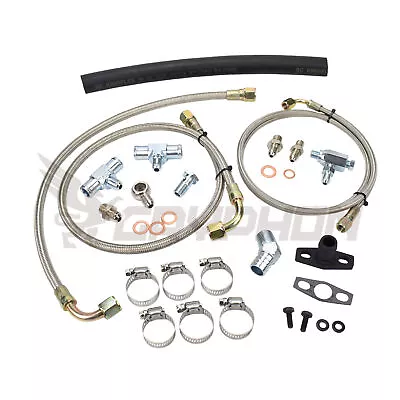 Turbo Oil Water Line Kit For Toyota Land Cruiser 2H HJ60 HJ75 TD05H 16G 18G 20G • $210.46