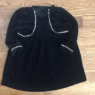 Hanna Andersson Girls Black Velvet Dress 80cm 18-24 Months EUC • $12.99