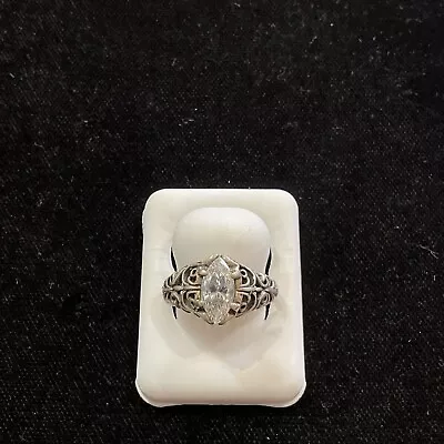 Kabana 925 Sterling Ring With Marquise Cut CZ Size 10 • $24.95