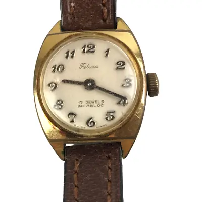 $85 • Buy Felicia Women's Vintage Wrist Watch 17 Jewels Incabloc (Swiss Made)