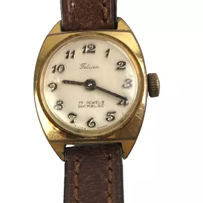 Felicia Women's Vintage Wrist Watch 17 Jewels Incabloc (Swiss Made) • $85