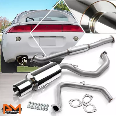 For 95-99 Eclipse/Talon 4  Rolled Muffler Tip Stainless Steel Catback Exhaust • $139.89