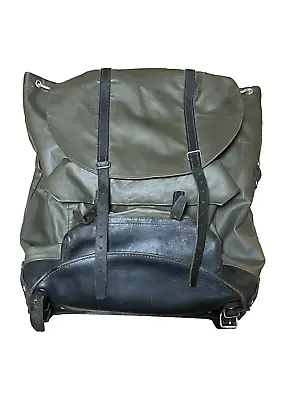 Swiss Army Military Rubberized Waterproof Backpack Vintage Hiking Bag Rucksack • $127.08