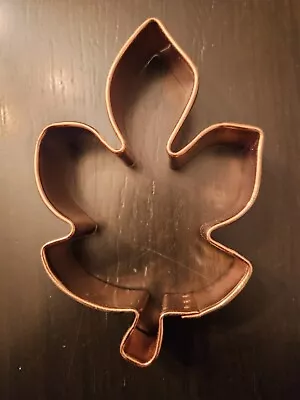   Copper Maple Leaf Shaped Cookie Cutter 5.5” NWT • $9.99