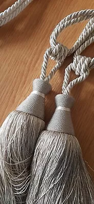 Curtain Tiebacks Laura Ashley Pair In Pale Taupe 45cm Long  • £25