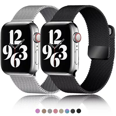 $9.50 • Buy Milanese Loop Band For Apple Watch 7 6 5 SE Stainless Steel Strap Iwatch 44 45MM
