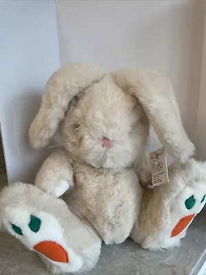 Mary Meyer Brown Easter Bunny Rabbit Stuffed Animal Plush 12” Carrot Feet NWT • $19.99