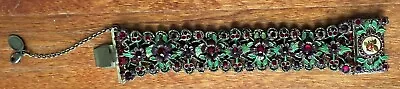 Vintage Victorian Michal Negrin Bracelet Swarovski Crystals Rhinestone Cameo • $99