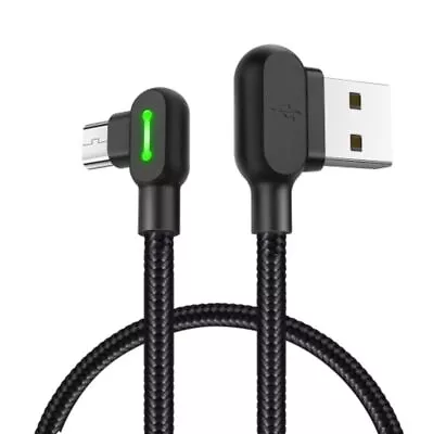 Mcdodo CA-5770 90 Degree Corner Dual LED Micro USB To USB Cable 0.5m(Black) • $4.99