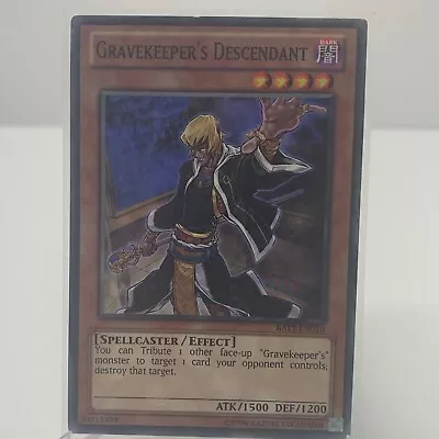 Yugioh | Gravekeeper's Descendant - BATT-EN010 - Starfoil Rare NM Prize Card • $55