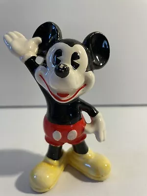 Vintage Ceramic 5   Pie Eye Mickey Mouse Figurine Disney  Japan 1970’s • $8.97