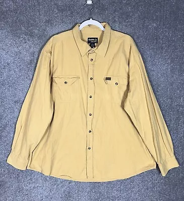 Guide Series Long Sleeve Chamois Button Up Shirt Mens Size 2XL Yellow • $24.99
