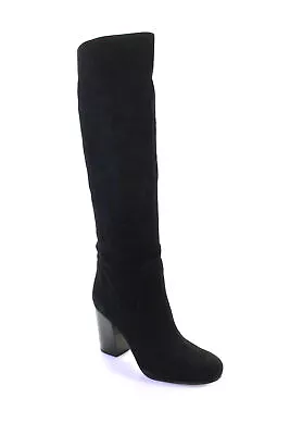 Michael Michael Kors Womens Knee High Leigh Boots Black Suede Size 7.5M • $122