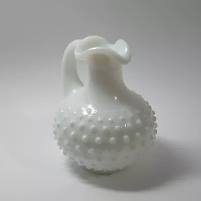 Vintage Avon Hobnail Milk Glass Cruet / Cologne Bottle Pitcher • $1.99