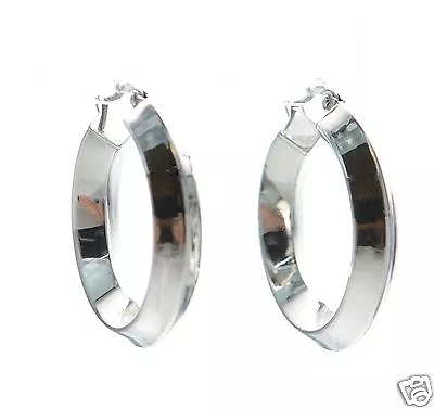 Steel By Design Knife Edge Hoop Earrings • $12.95