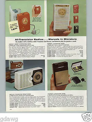 1960 PAPER AD 4 PG All Transistor Radio Radios GE Regency Westinghouse Viscount • $15