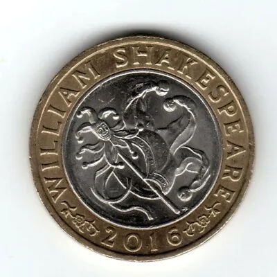 £5 • Buy  2 Pound Coin Jester William Shakespeare