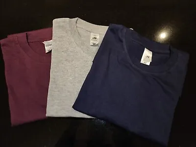 Men's Plain Blank Heavyweight Short Sleeve Tee T-Shirt Lot Hautes Brand USA • $7.99