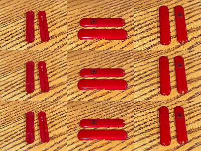 PreOwned Lot Of 9 Kits Victorinox 58mm HANDLES In RED 2 Piece Kits For MANAGER • $8.95