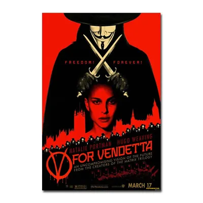 $11.39 • Buy V For Vendetta Classic Movie Characters Silk Poster Art Prints 12x18 24x36 Inch