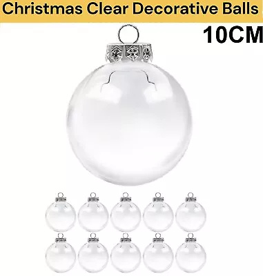 Christmas Ball Fillable Baubles Clear Ball Xmas Tree Decor Ornament Decoration • $23.99