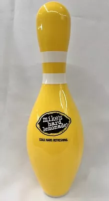 Mike's Hard Lemonade Bowling Pin Promo Yellow Full Size Solid Wood Bar Mancave • $85.44