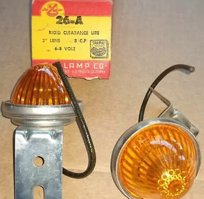 New! Rigid Clearance Lites 2  Lens 3 C.P. 6-8 Volt S & M Lamp Co.:  26-A • $54.50