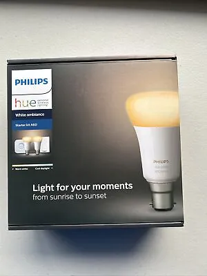  Philips HUE White Ambiance Bluetooth Light Starter Kit/B22 Bulb/Switch/Bridge • $119