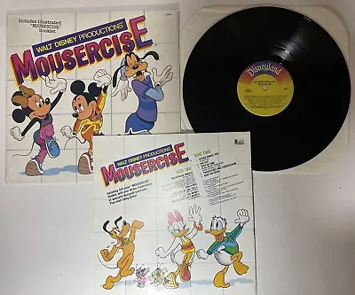 Walt Disney Productions Mousercise  With STICKERS & Booklet LP Vinyl  Record • $15.99