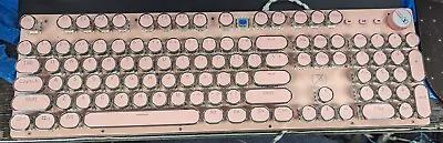104 Key Mechanical Keyboard Round Steampunk Typewriter Pink - Replacement Keys • $3